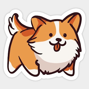 Happy Corgi Dog Sticker